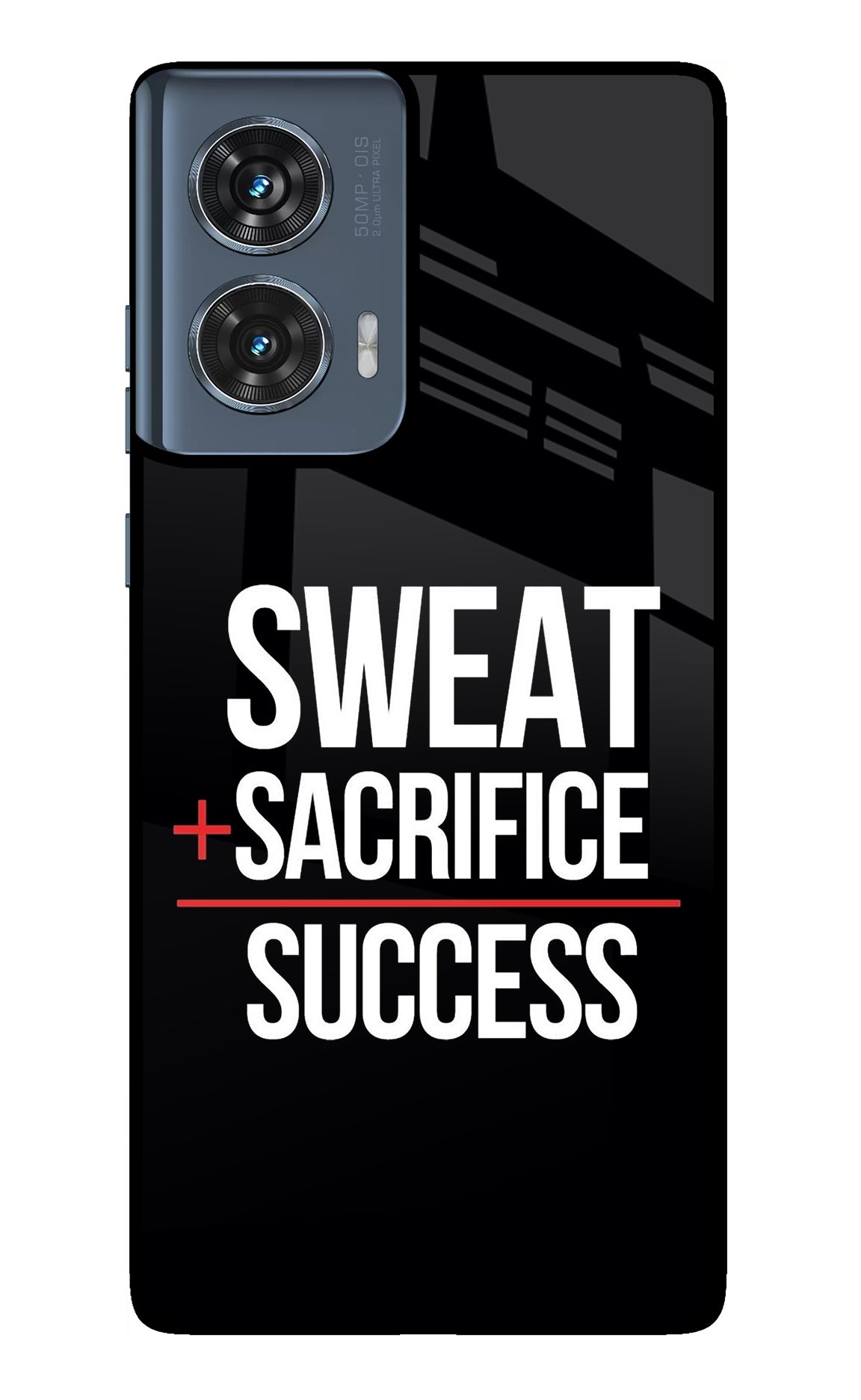 Sweat Sacrifice Success Moto Edge 50 Fusion Glass Case