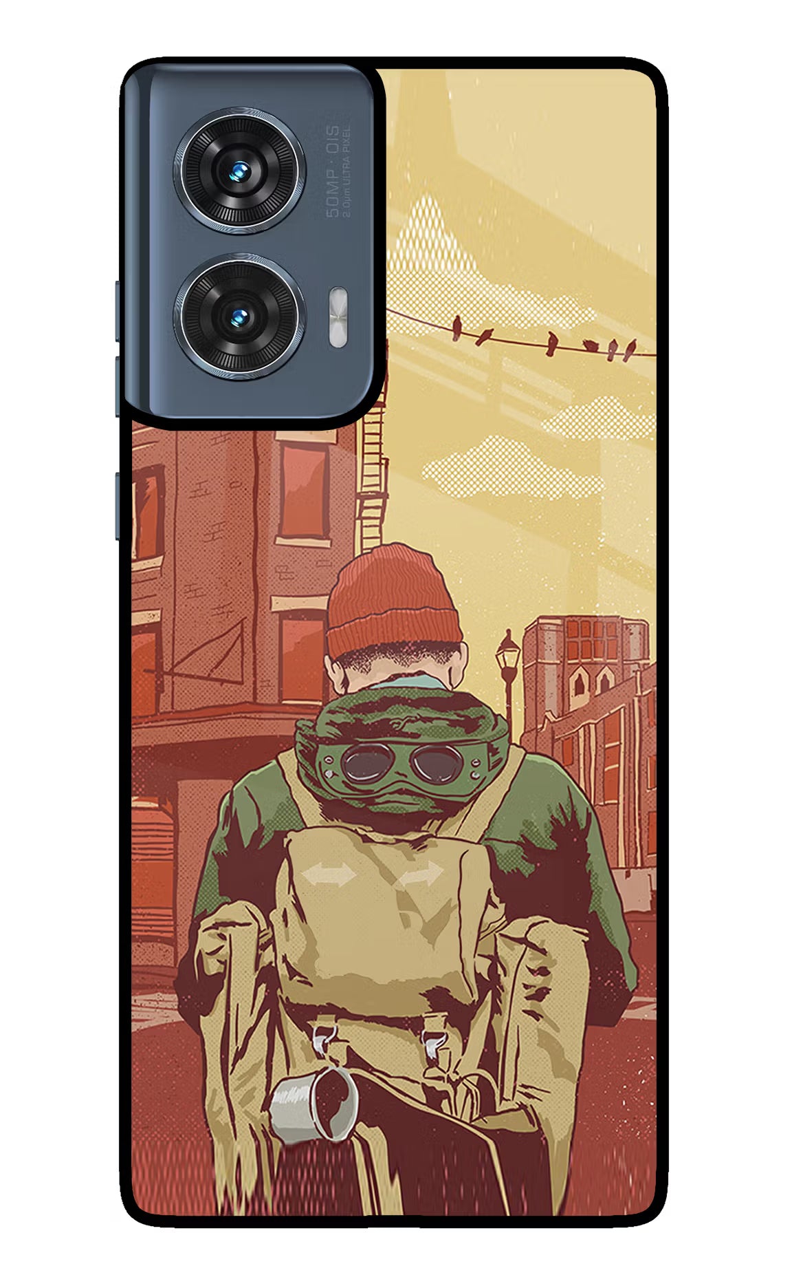 Adventurous Moto Edge 50 Fusion Glass Case Back Cover by Casekaro