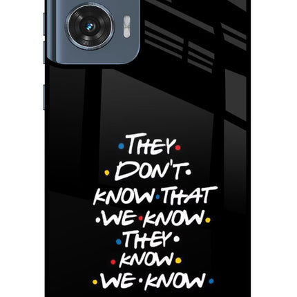 FRIENDS Dialogue Moto Edge 50 Fusion Glass Case Back Cover by Casekaro