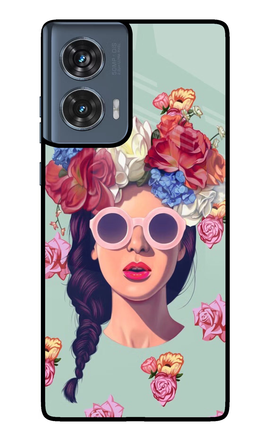 Pretty Girl Moto Edge 50 Fusion Glass Case Back Cover by Casekaro