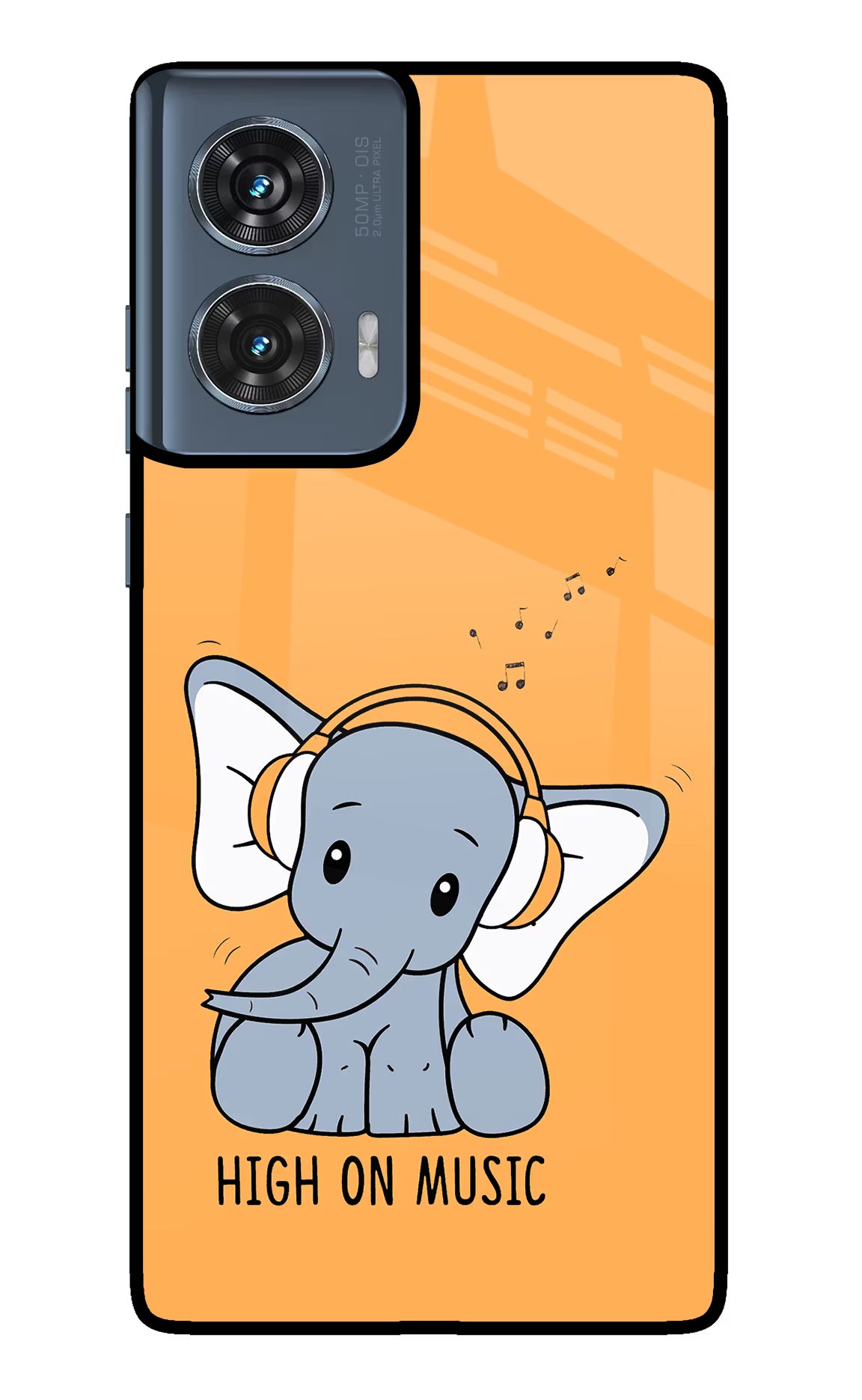 High On Music Moto Edge 50 Fusion Glass Case Back Cover by Casekaro