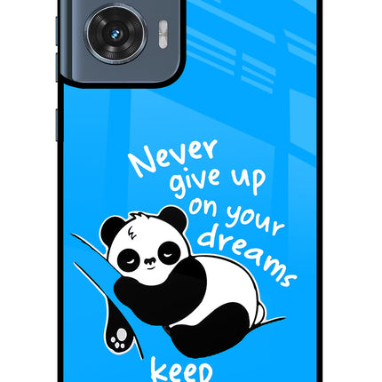 Keep Sleeping Moto Edge 50 Fusion Glass Case Back Cover by Casekaro