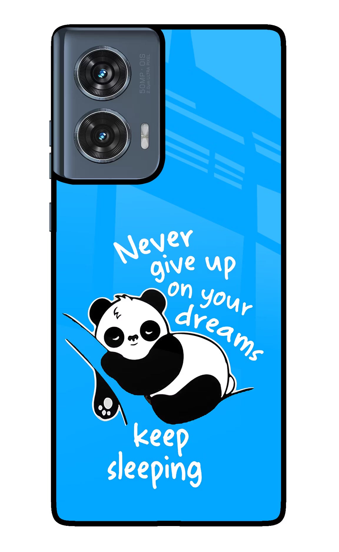 Keep Sleeping Moto Edge 50 Fusion Glass Case Back Cover by Casekaro