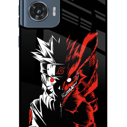 Naruto Two Face Moto Edge 50 Fusion Glass Case Back Cover by Casekaro
