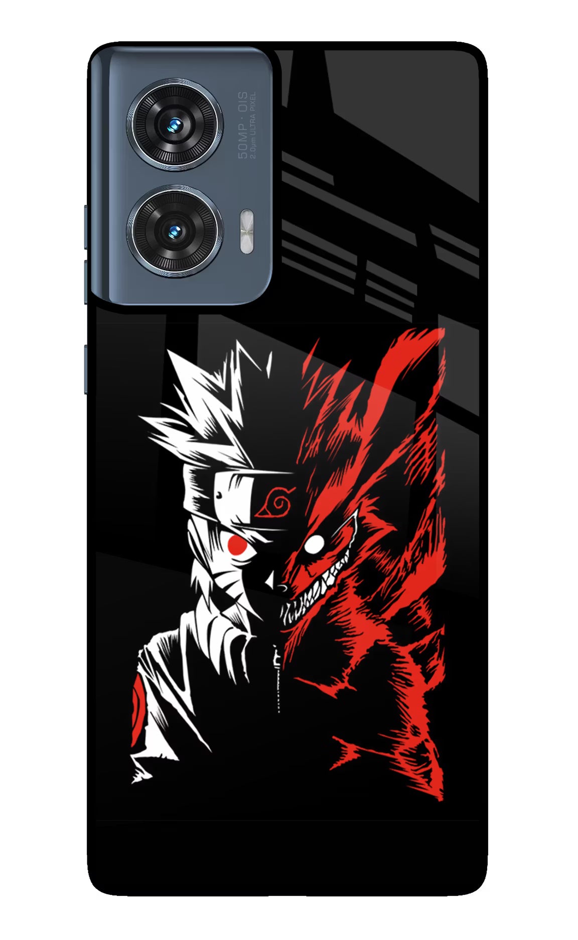 Naruto Two Face Moto Edge 50 Fusion Glass Case Back Cover by Casekaro