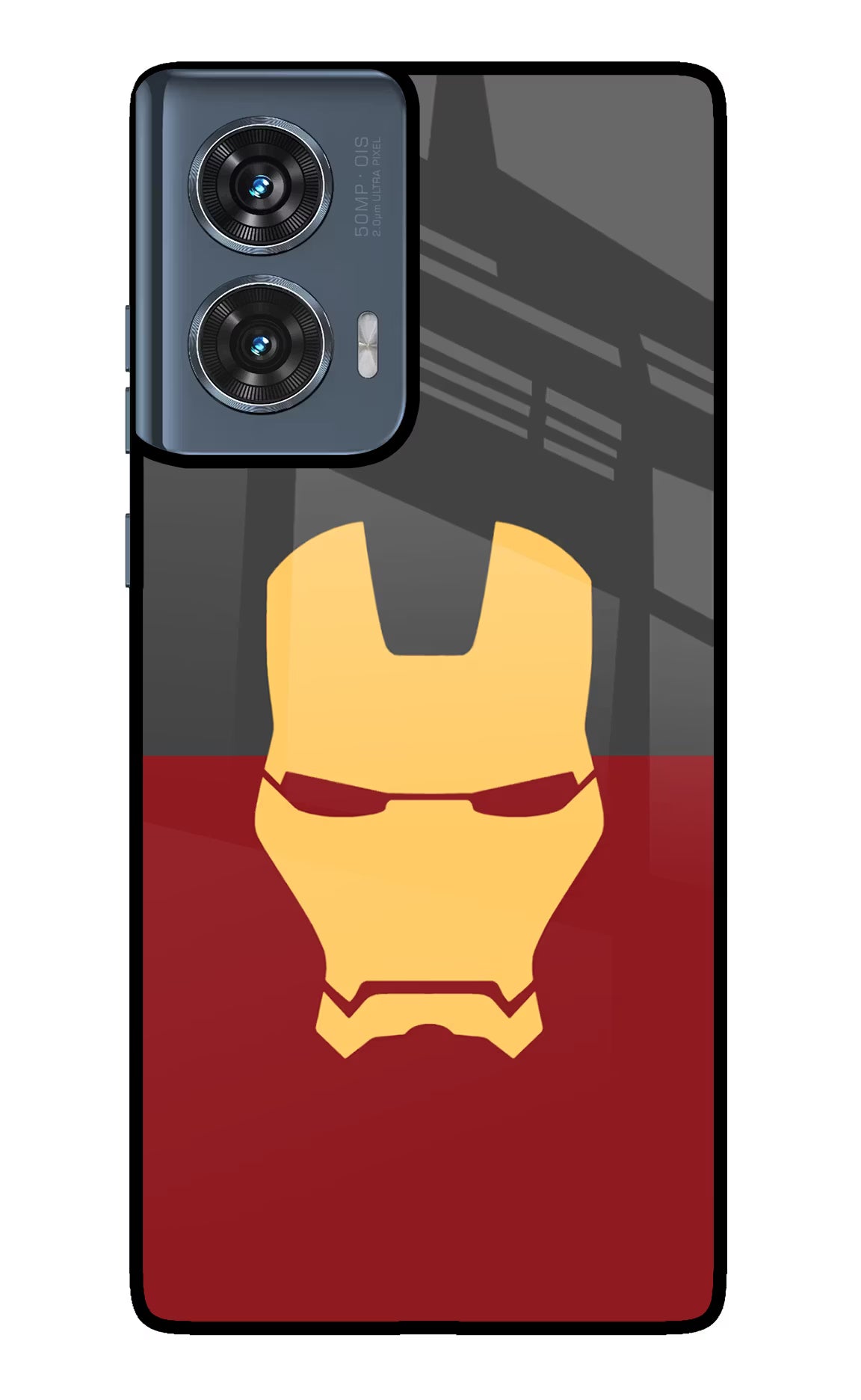 Ironman Moto Edge 50 Fusion Glass Case Back Cover by Casekaro