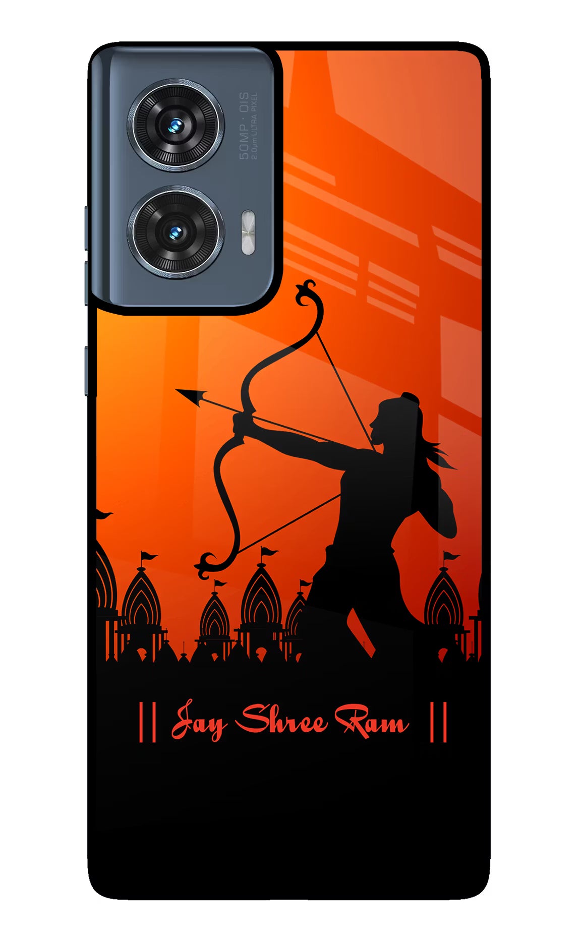 Lord Ram - 4 Moto Edge 50 Fusion Glass Case Back Cover by Casekaro