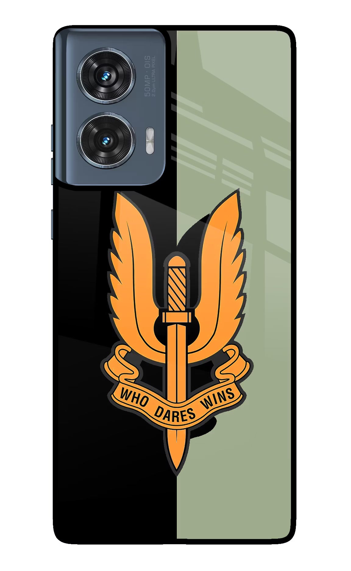 Balidan Logo Moto Edge 50 Fusion Glass Case Back Cover by Casekaro