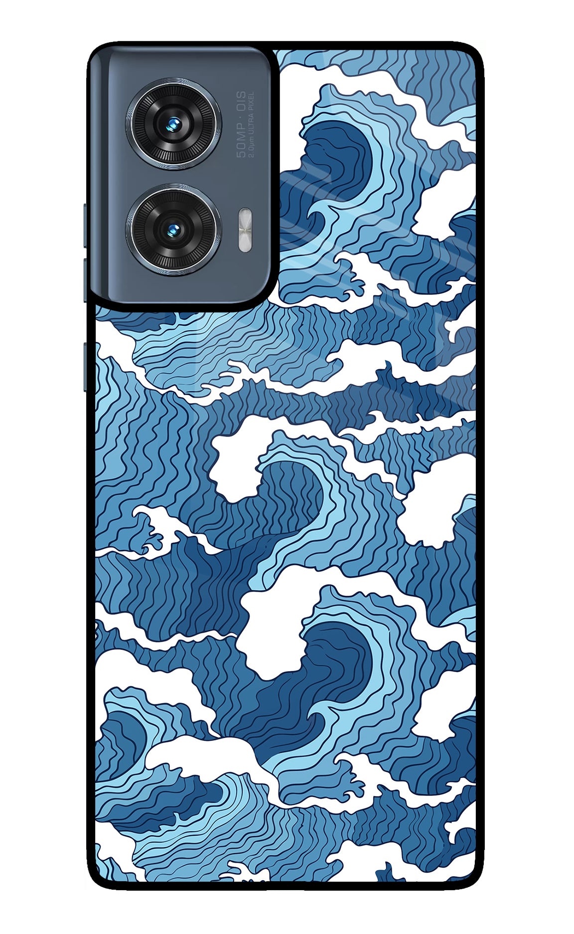 Blue Waves Moto Edge 50 Fusion Glass Case