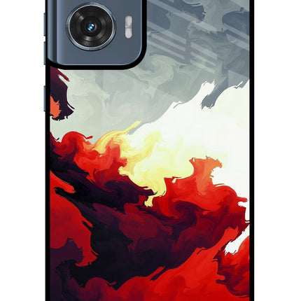 Fire Cloud Moto Edge 50 Fusion Glass Case Back Cover by Casekaro
