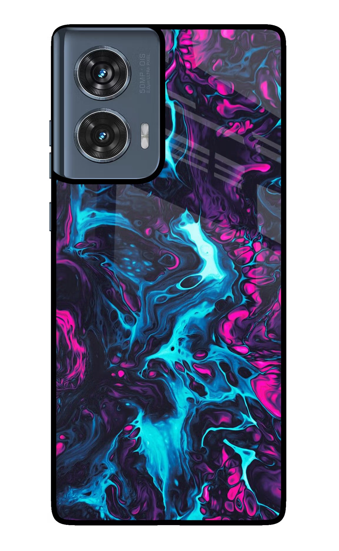 Abstract Moto Edge 50 Fusion Glass Case Back Cover by Casekaro