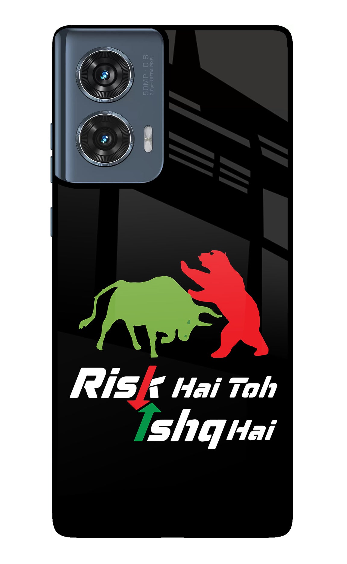 Risk Hai Toh Ishq Hai Moto Edge 50 Fusion Glass Case