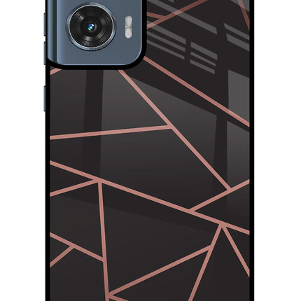 Geometric Pattern Moto Edge 50 Fusion Glass Case Back Cover by Casekaro