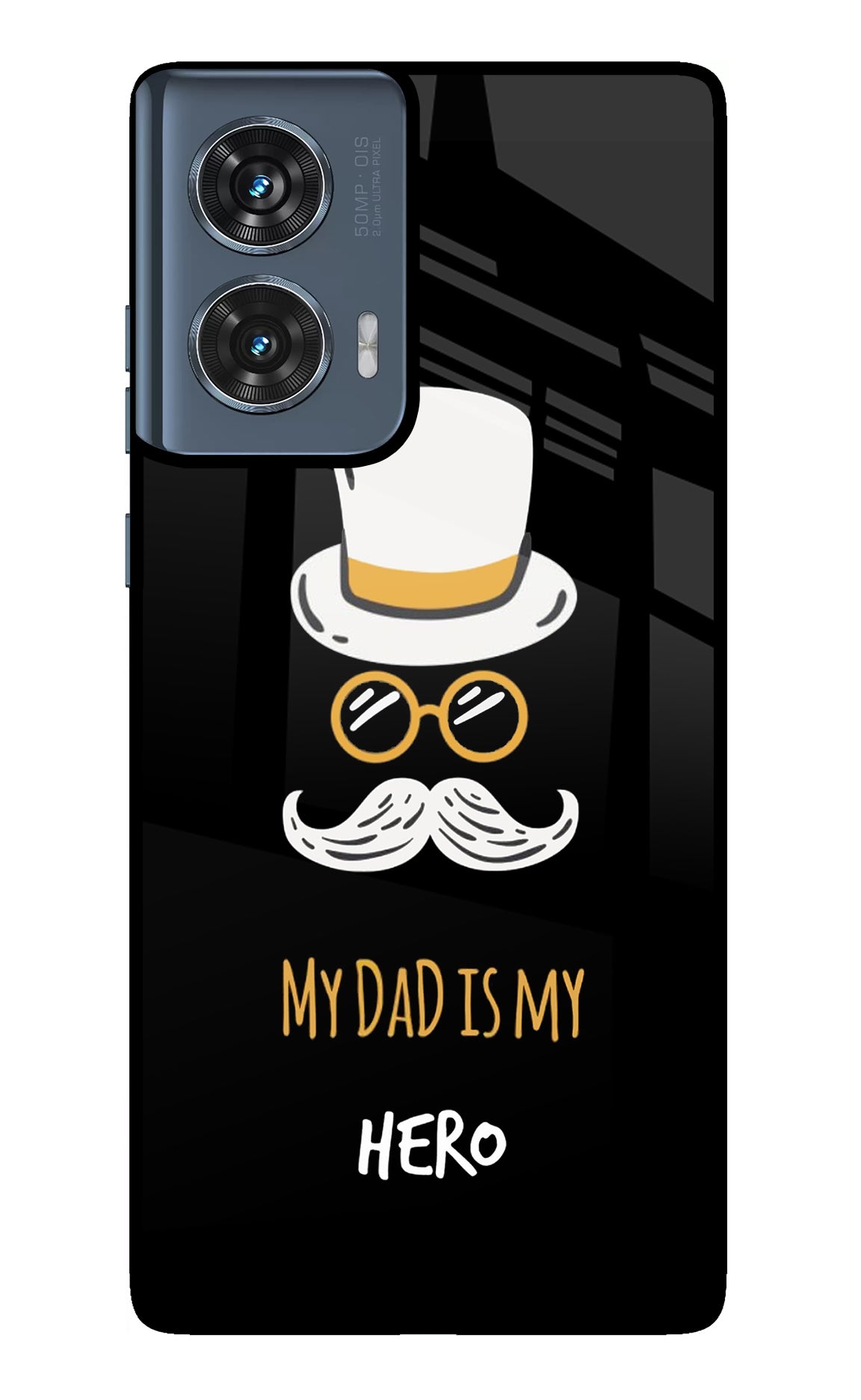 My Dad Is My Hero Moto Edge 50 Fusion Glass Case