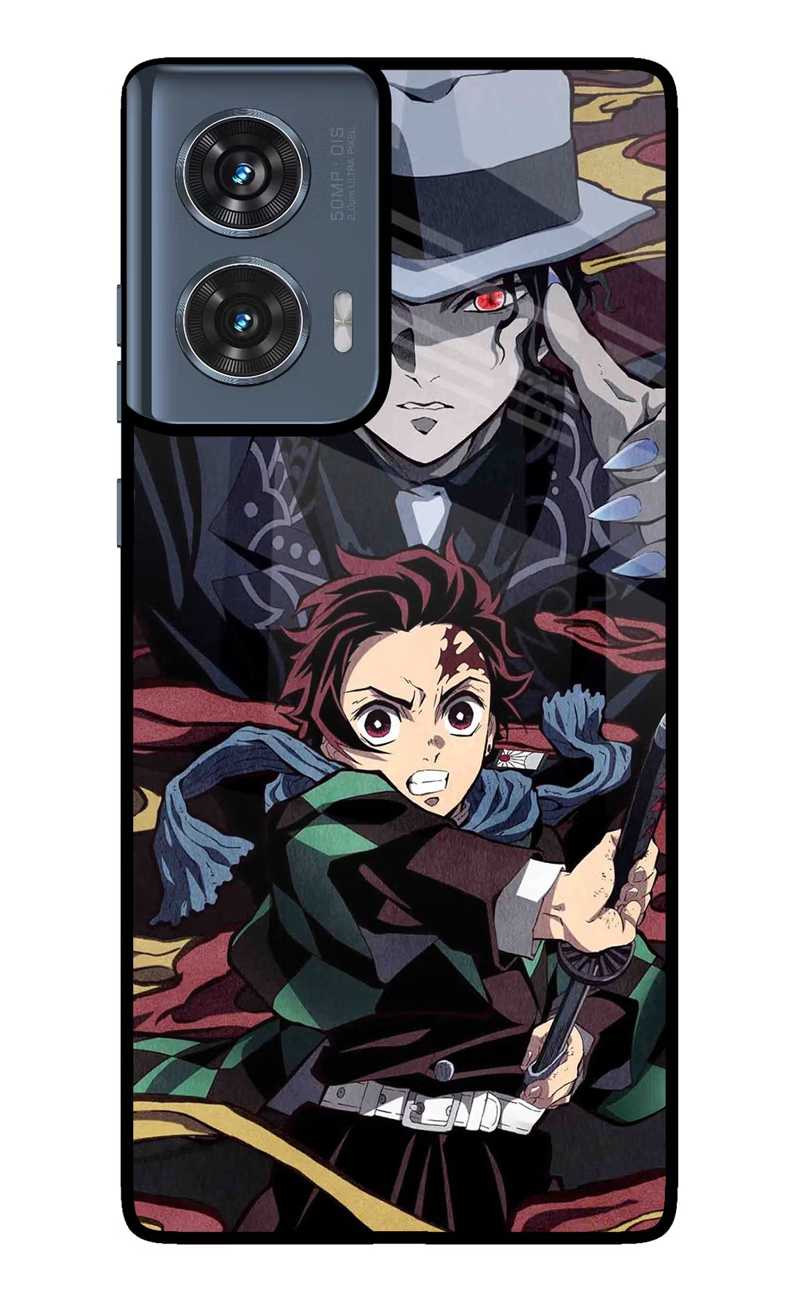 Demon Slayer Moto Edge 50 Fusion Glass Case Back Cover by Casekaro