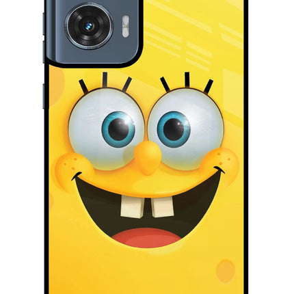 Sponge 1 Moto Edge 50 Fusion Glass Case Back Cover by Casekaro