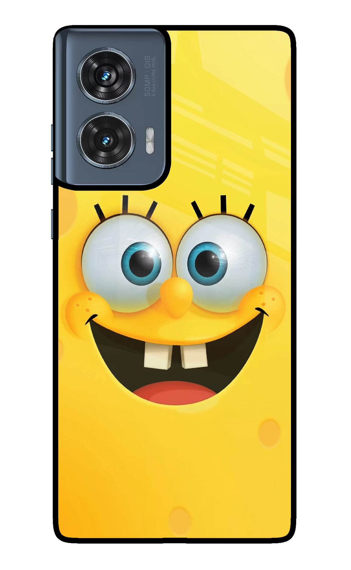 Sponge 1 Moto Edge 50 Fusion Glass Case Back Cover by Casekaro