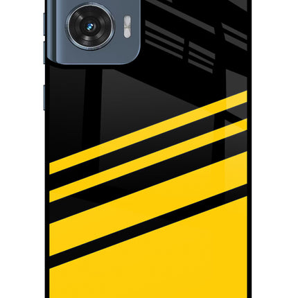 Yellow Shades Moto Edge 50 Fusion Glass Case Back Cover by Casekaro