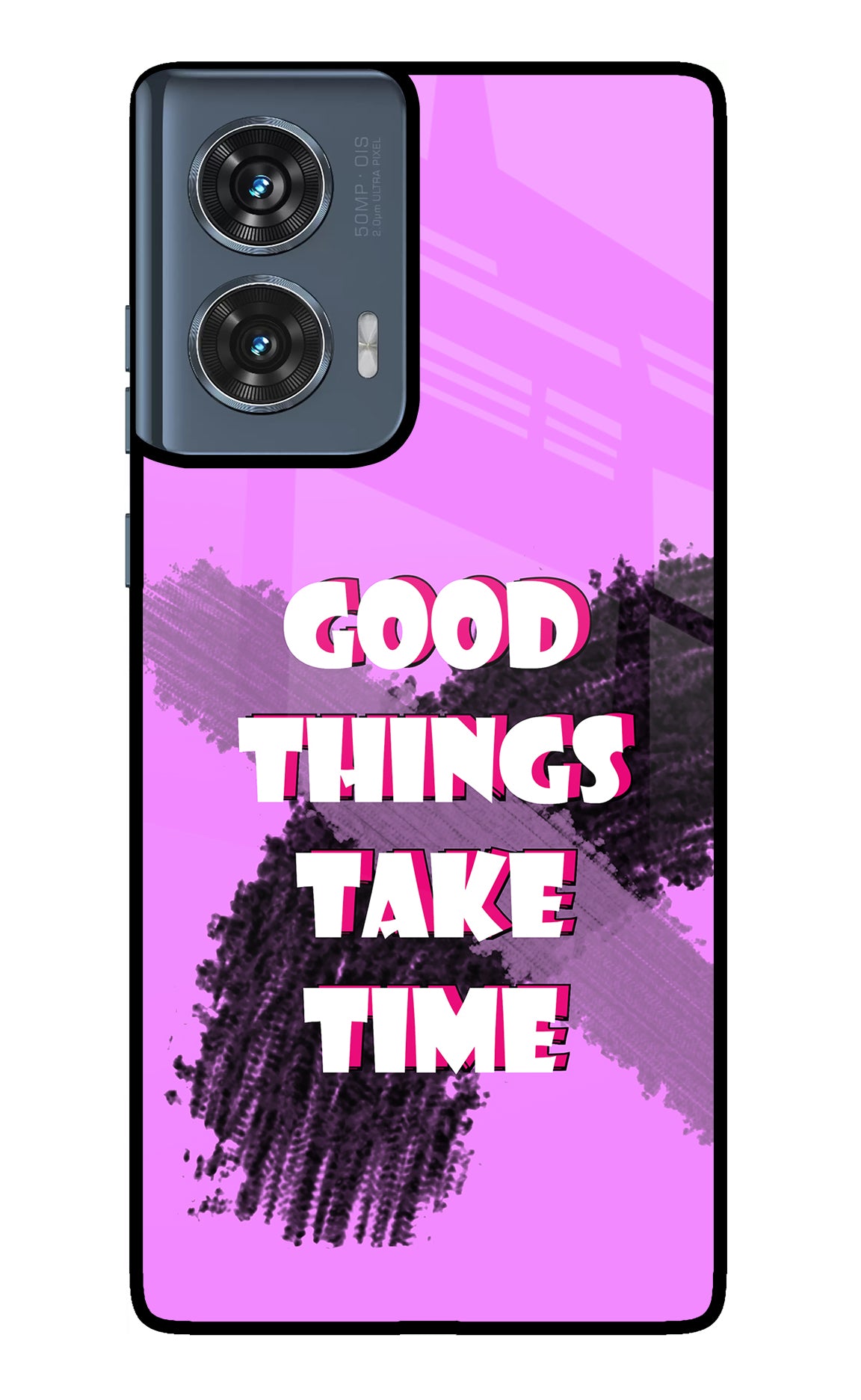 Good Things Take Time Moto Edge 50 Fusion Glass Case