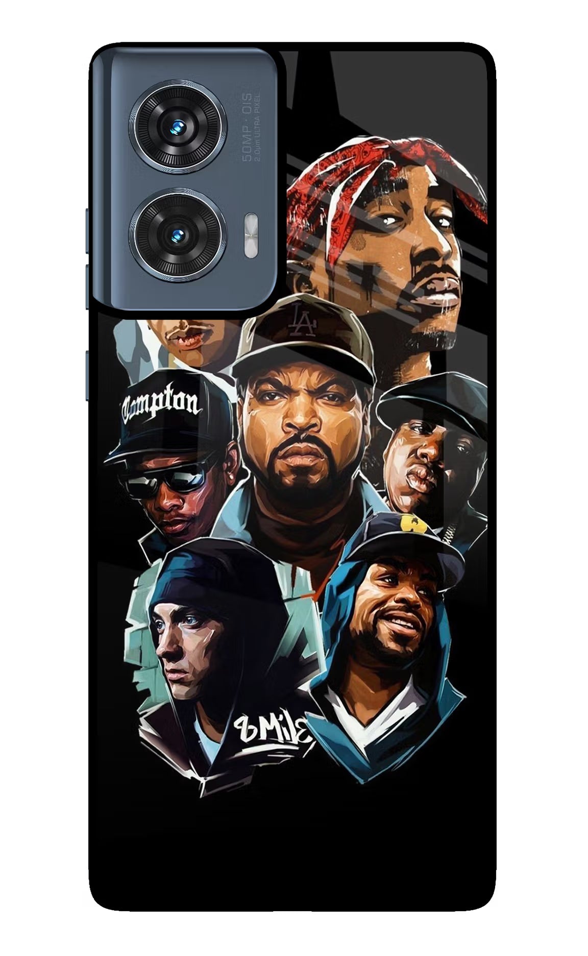 Rappers Moto Edge 50 Fusion Glass Case Back Cover by Casekaro