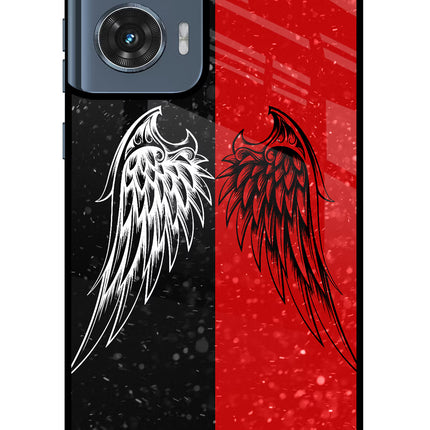 Wings Moto Edge 50 Fusion Glass Case Back Cover by Casekaro