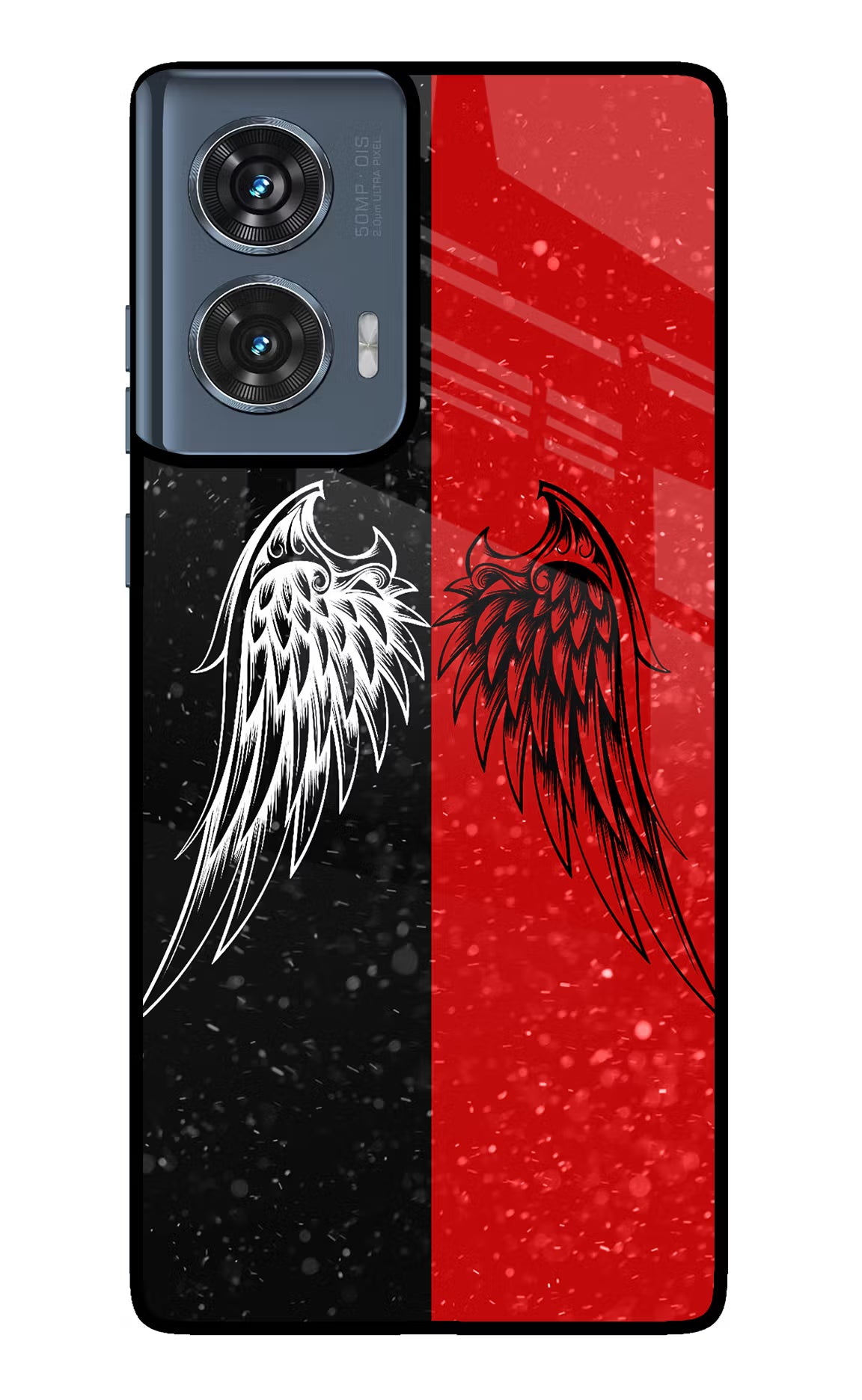 Wings Moto Edge 50 Fusion Glass Case Back Cover by Casekaro