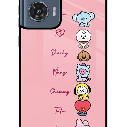 BTS names Moto Edge 50 Fusion Glass Case Back Cover by Casekaro