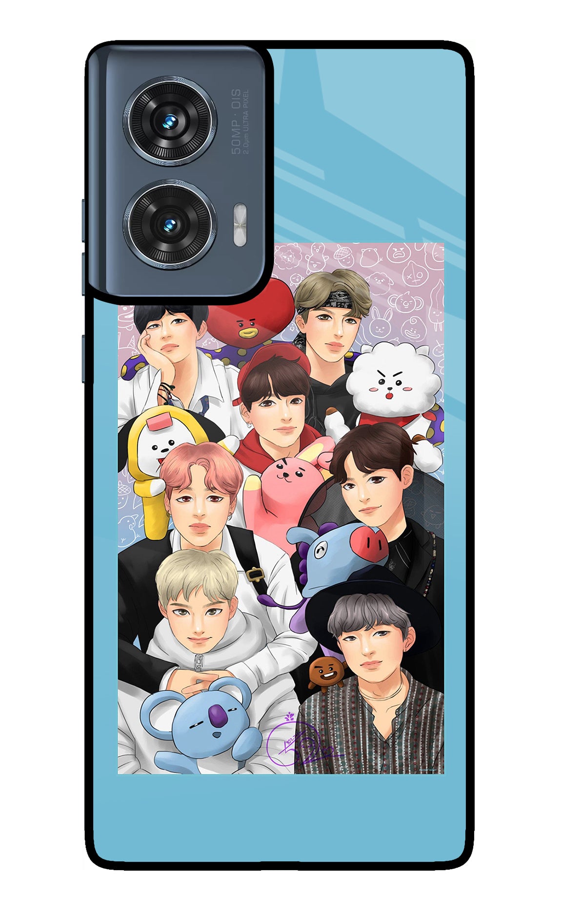 BTS with animals Moto Edge 50 Fusion Back Cover