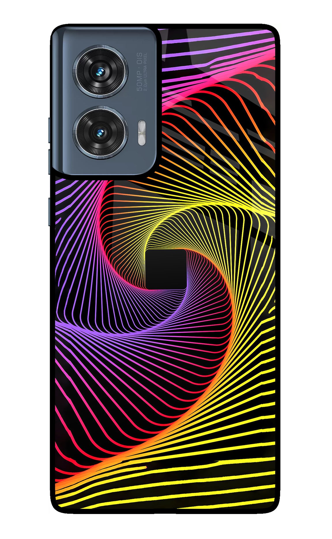 Colorful Strings Moto Edge 50 Fusion Glass Case