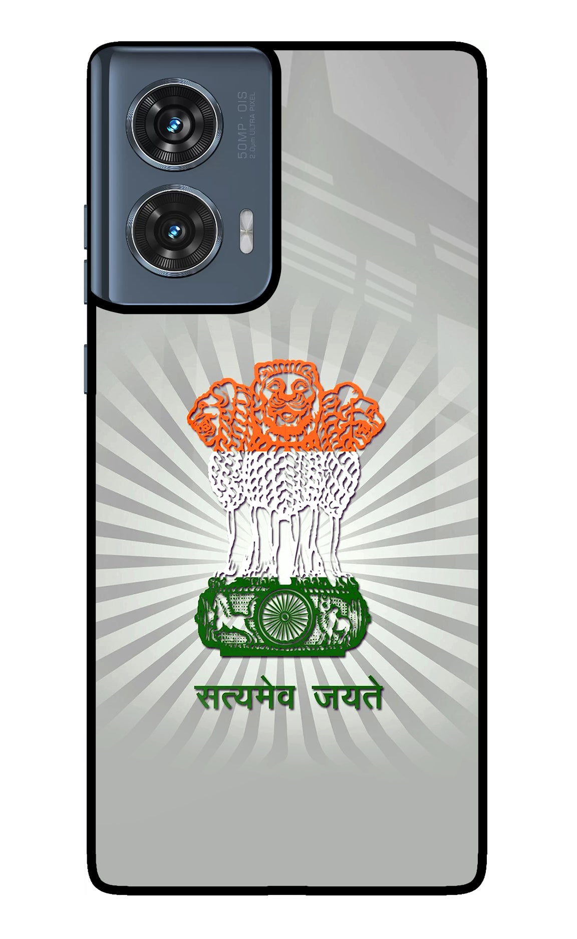 Satyamev Jayate Art Moto Edge 50 Fusion Glass Case