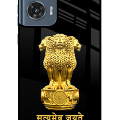 Satyamev Jayate Golden Moto Edge 50 Fusion Glass Case