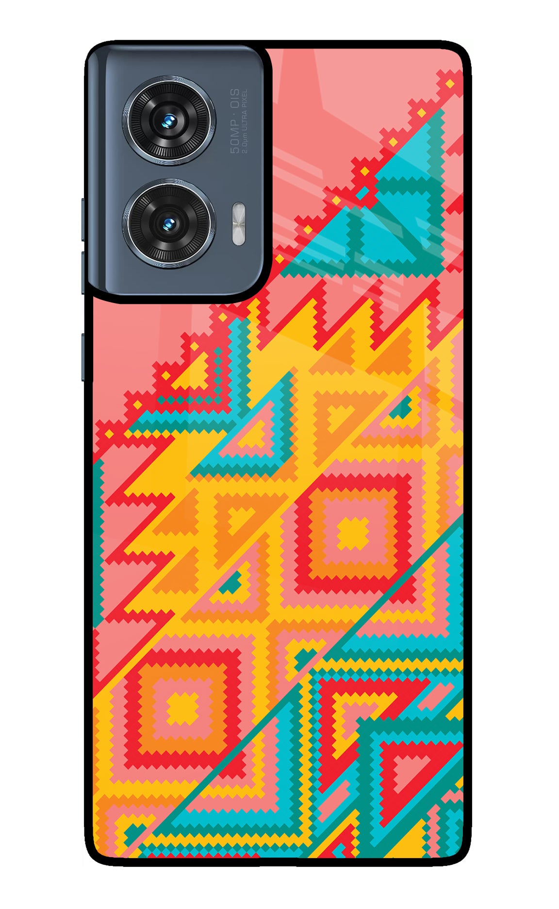 Aztec Tribal Moto Edge 50 Fusion Glass Case