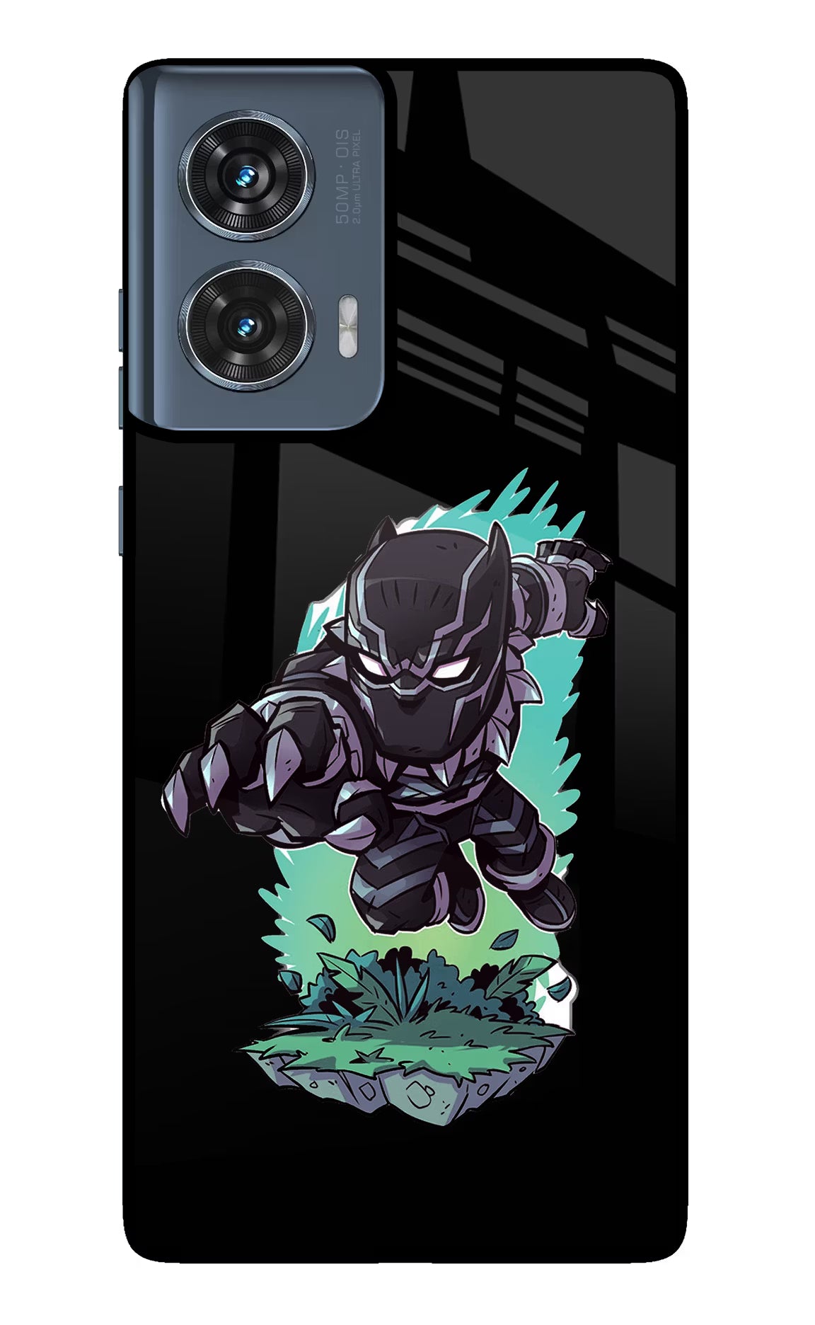 Black Panther Moto Edge 50 Fusion Glass Case Back Cover by Casekaro
