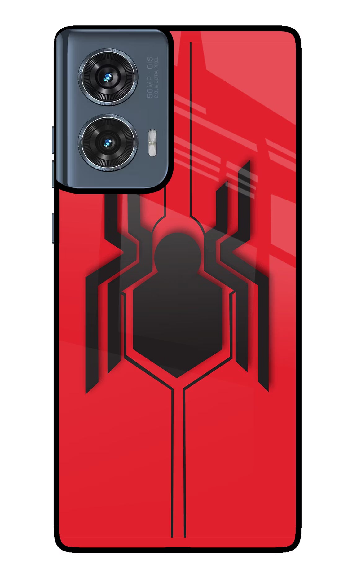 Spider Moto Edge 50 Fusion Glass Case Back Cover by Casekaro