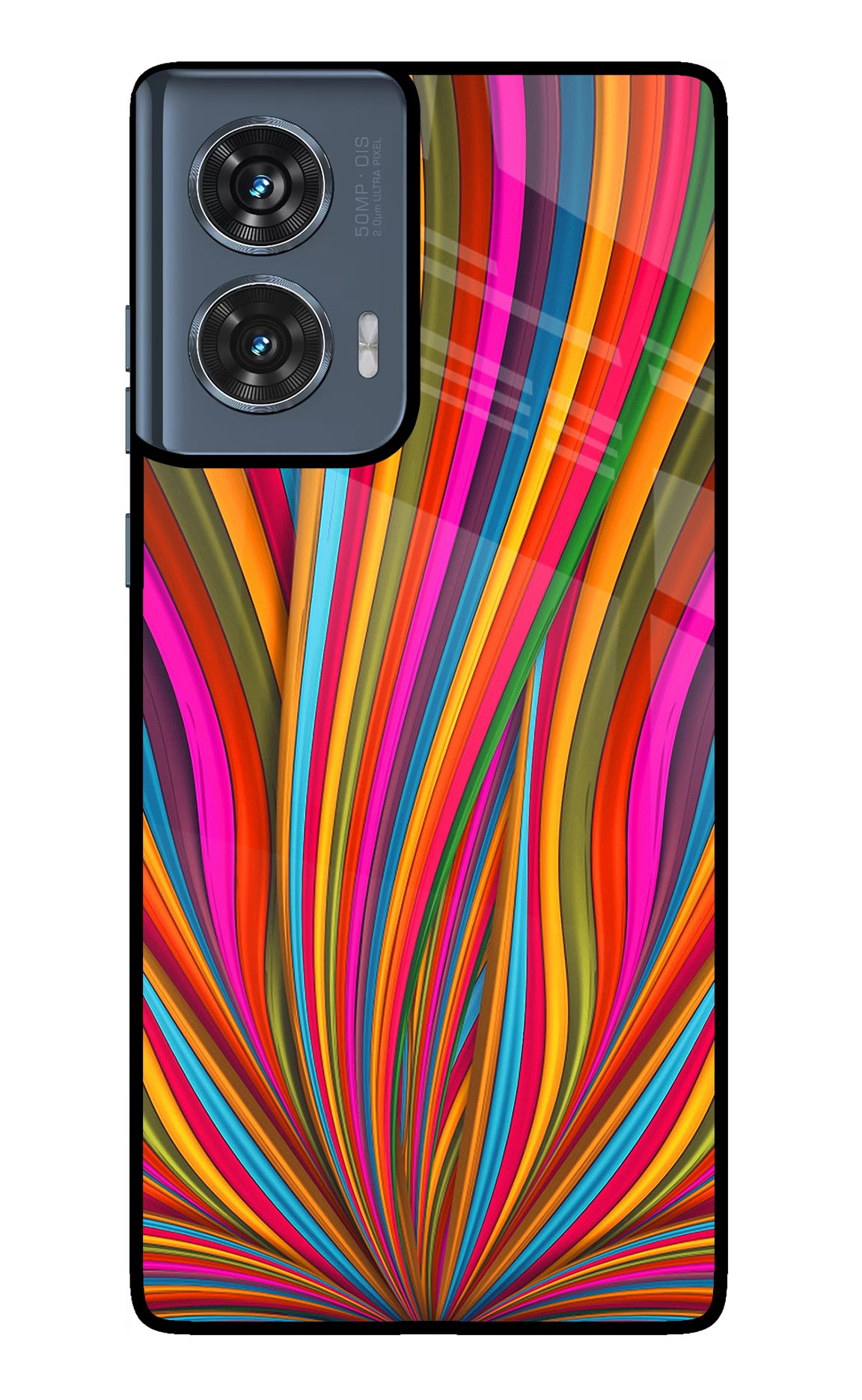 Trippy Wavy Moto Edge 50 Fusion Glass Case