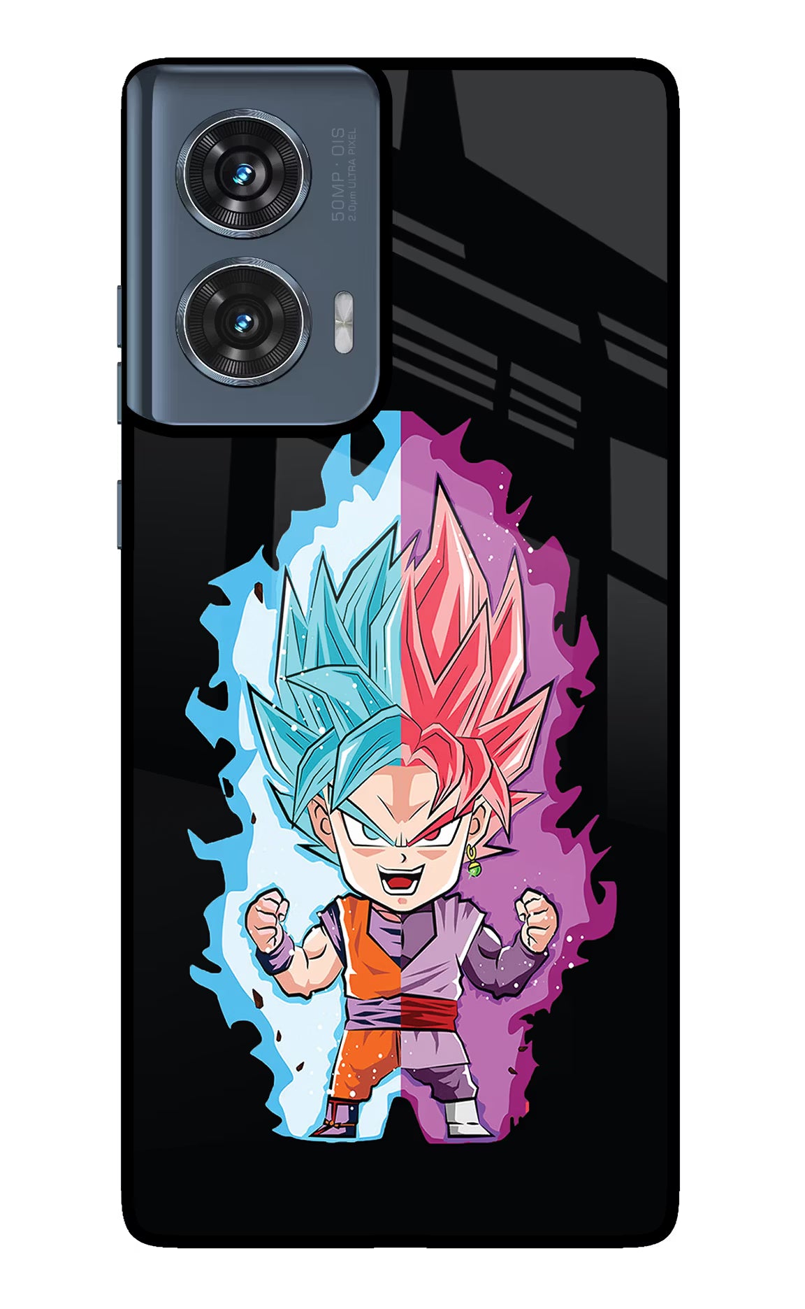 Chota Goku Moto Edge 50 Fusion Glass Case Back Cover by Casekaro