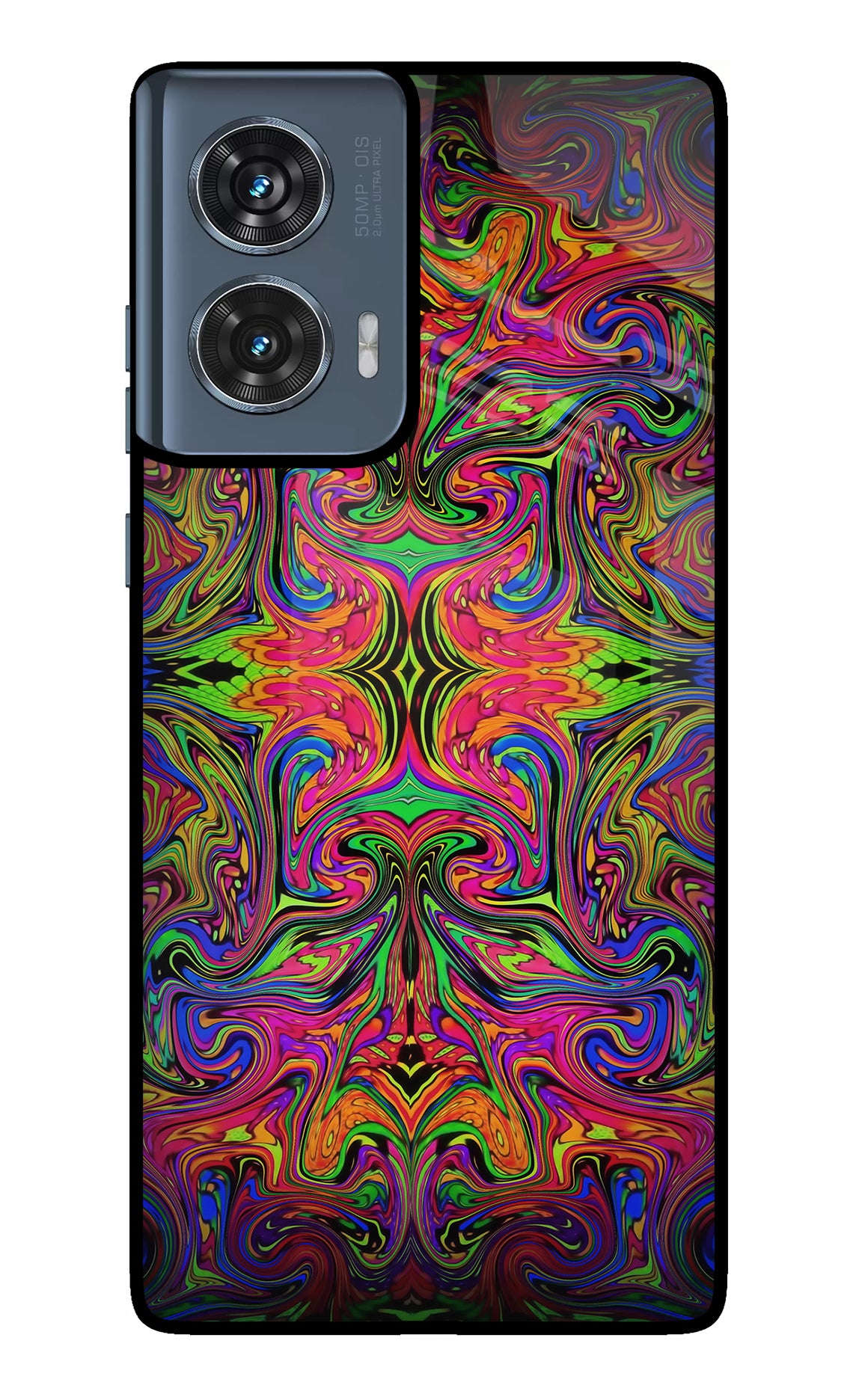 Psychedelic Art Moto Edge 50 Fusion Glass Case