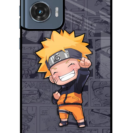 Chota Naruto Moto Edge 50 Fusion Glass Case Back Cover by Casekaro