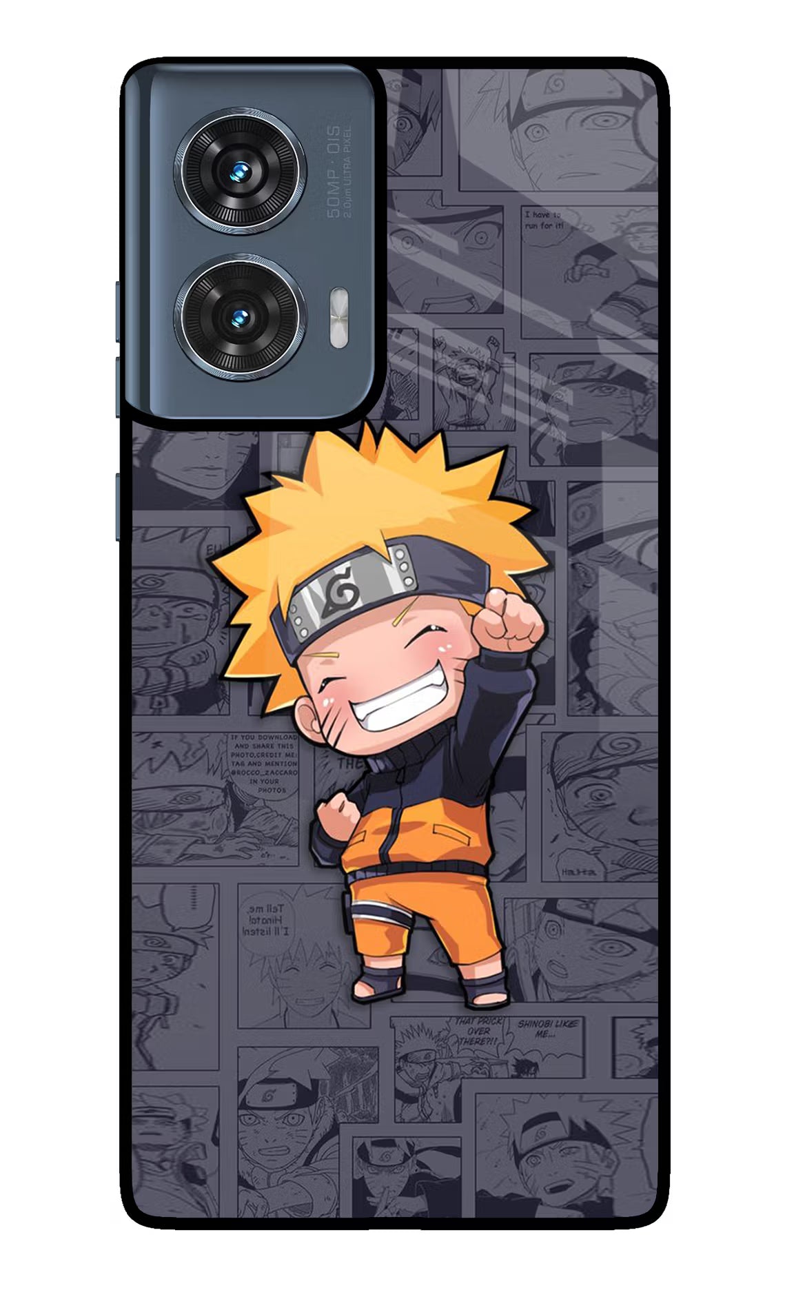 Chota Naruto Moto Edge 50 Fusion Glass Case Back Cover by Casekaro