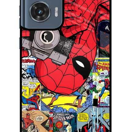Spider Man Moto Edge 50 Fusion Glass Case Back Cover by Casekaro
