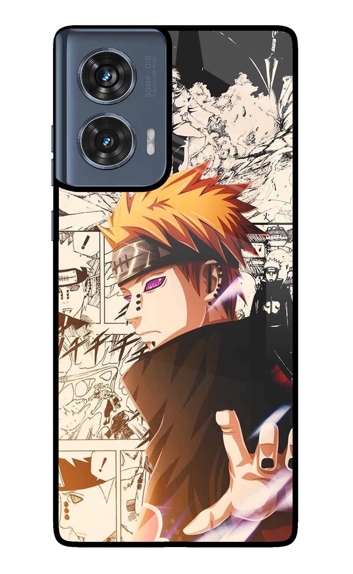 Pain Anime Moto Edge 50 Fusion Glass Case Back Cover by Casekaro