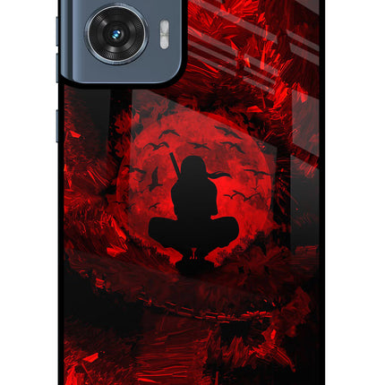 Itachi Uchiha Moto Edge 50 Fusion Glass Case Back Cover by Casekaro
