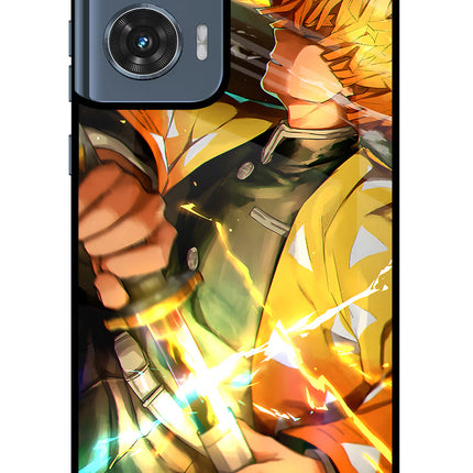 Demon Slayer Moto Edge 50 Fusion Glass Case Back Cover by Casekaro