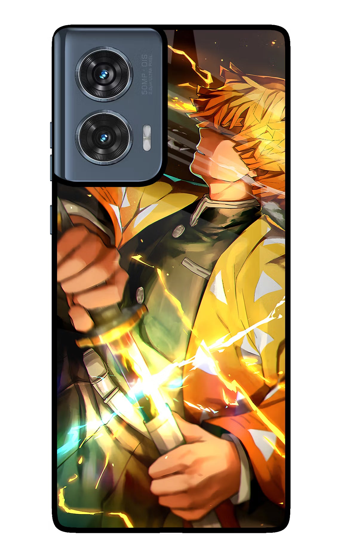 Demon Slayer Moto Edge 50 Fusion Glass Case Back Cover by Casekaro