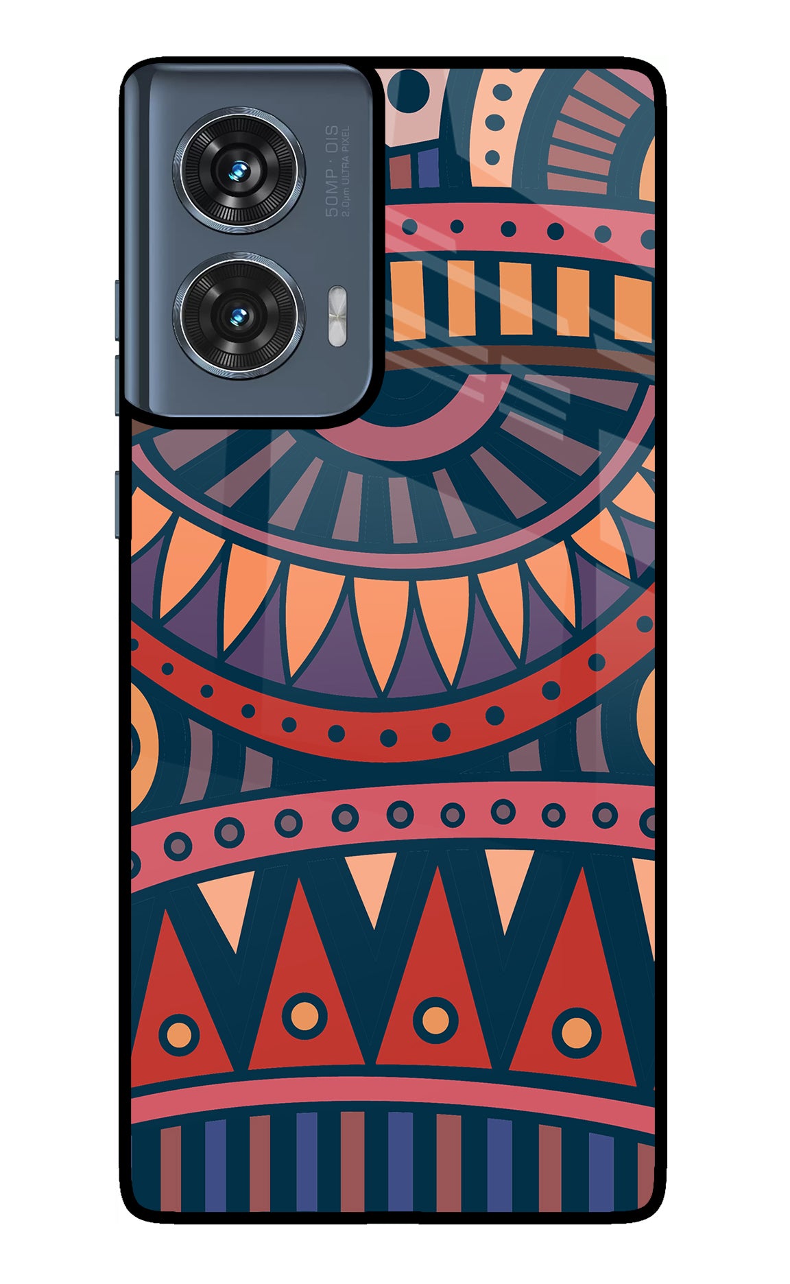 African Culture Design Moto Edge 50 Fusion Glass Case