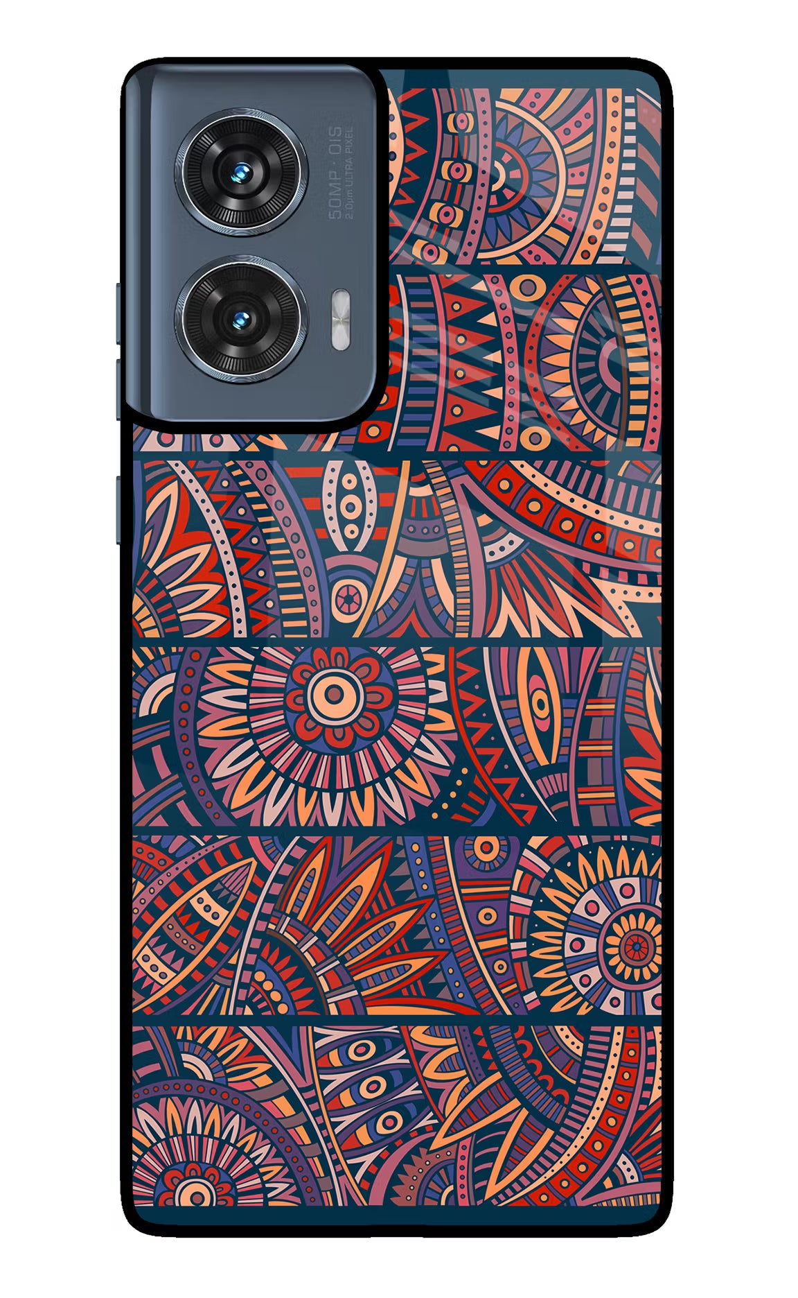 African Culture Design Moto Edge 50 Fusion Glass Case Back Cover by Casekaro