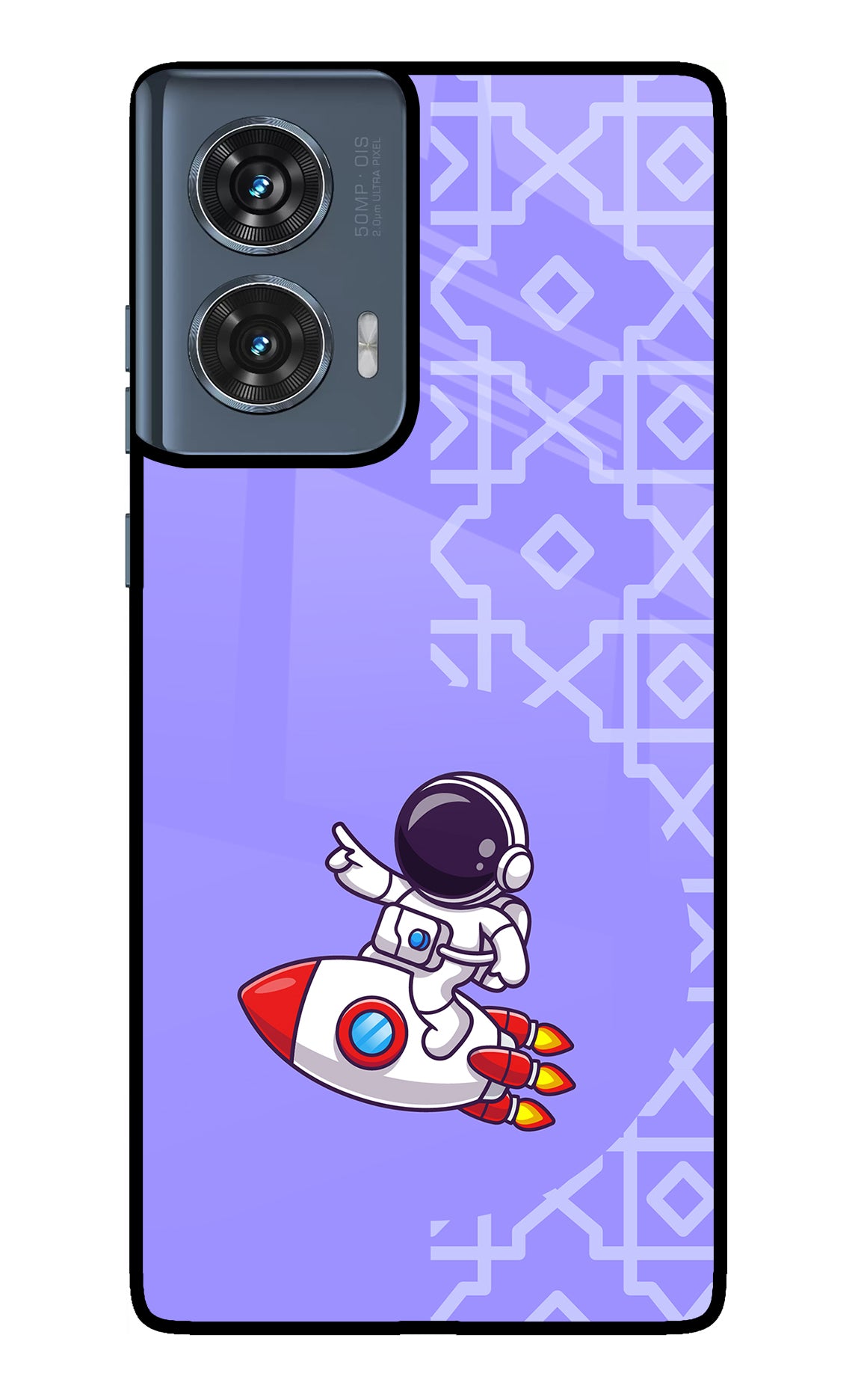 Cute Astronaut Moto Edge 50 Fusion Glass Case