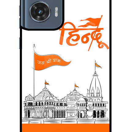 Jai Shree Ram Hindu Moto Edge 50 Fusion Glass Case Back Cover by Casekaro