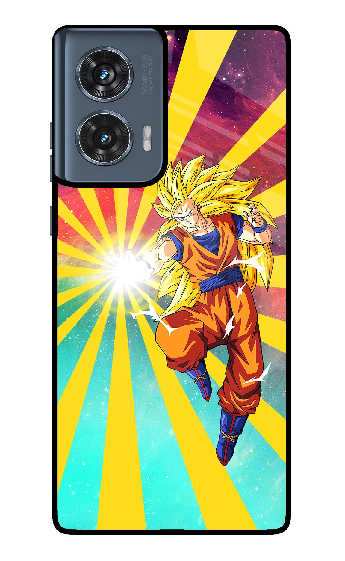 Goku Super Saiyan Moto Edge 50 Fusion Glass Case