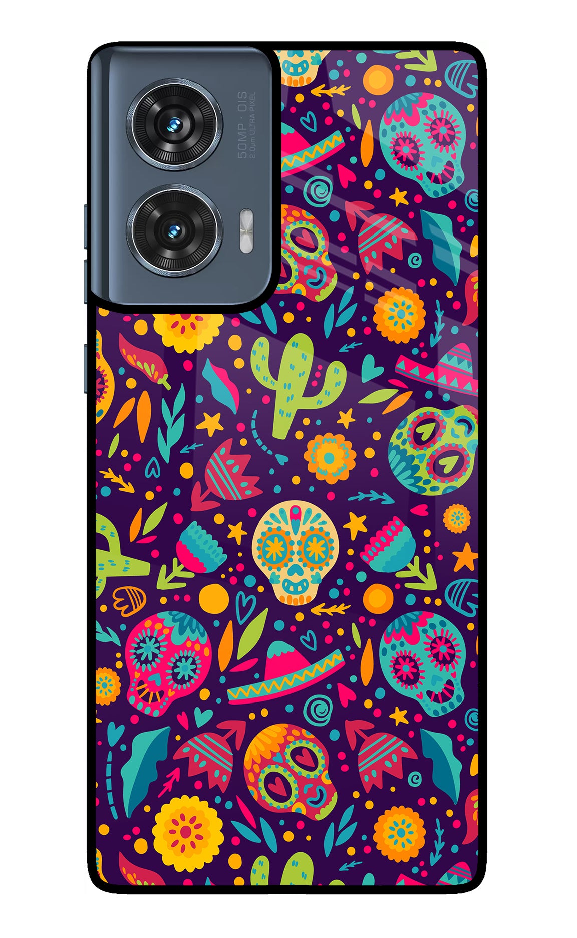 Mexican Design Moto Edge 50 Fusion Glass Case